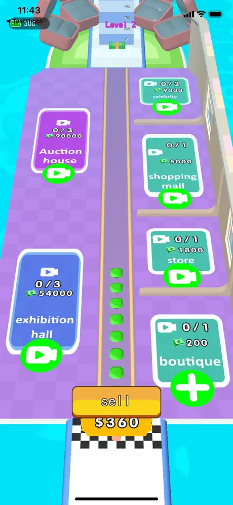 Game screenshot showing progress tracking